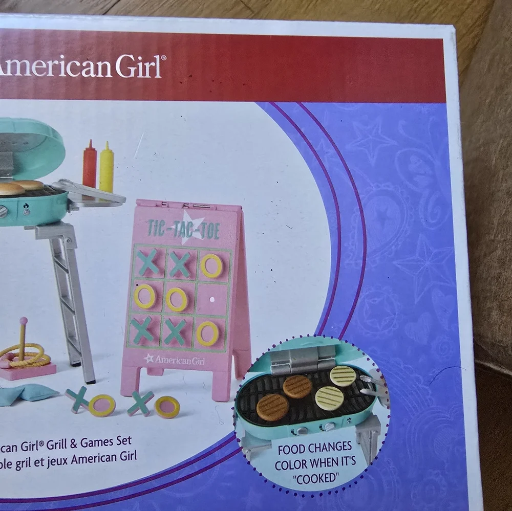 American Girl Grill And Games Set NIB